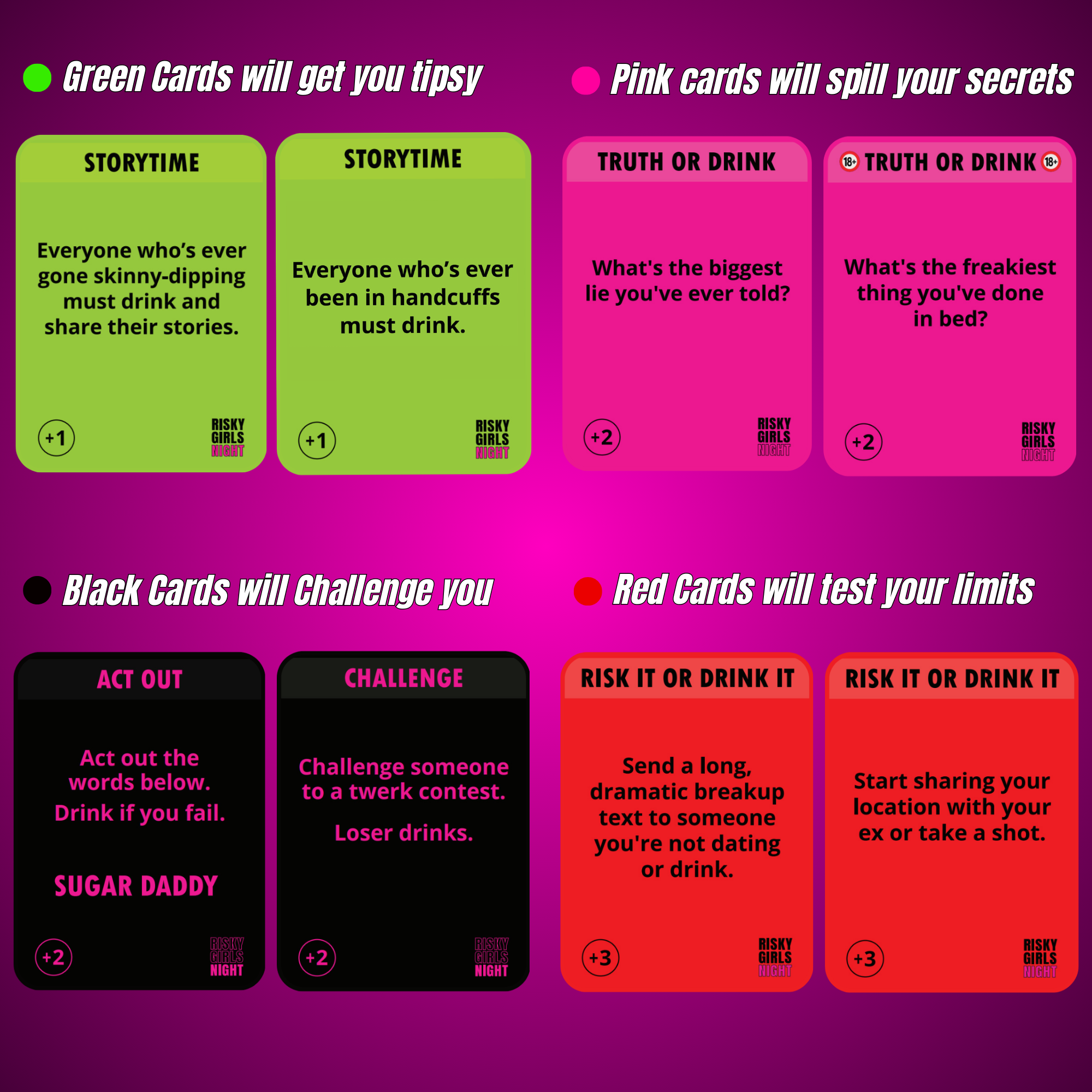 Risky Girls Night - 150 Spicy Questions and Hilarious Dares